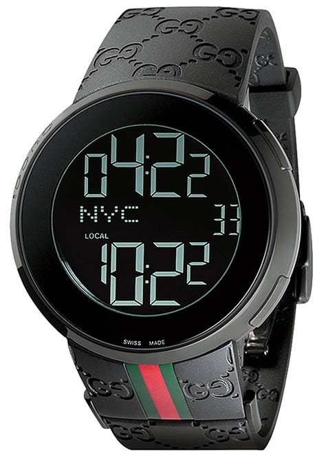 black gucci digital watch replica|vintage gucci stainless steel watch.